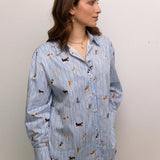 Striped Oversized Shirt - Like Cat and Dog