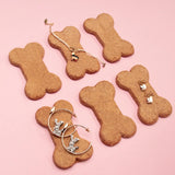 Coton de Tulear dog head and bow dangle earrings