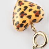 Leopard heart charm