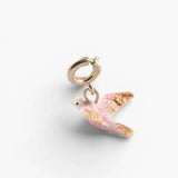 Charm de paloma rosa