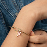 Charm de paloma rosa