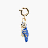 Dije de búho azul y dorado