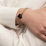 Black panther multicoloured cord bracelet