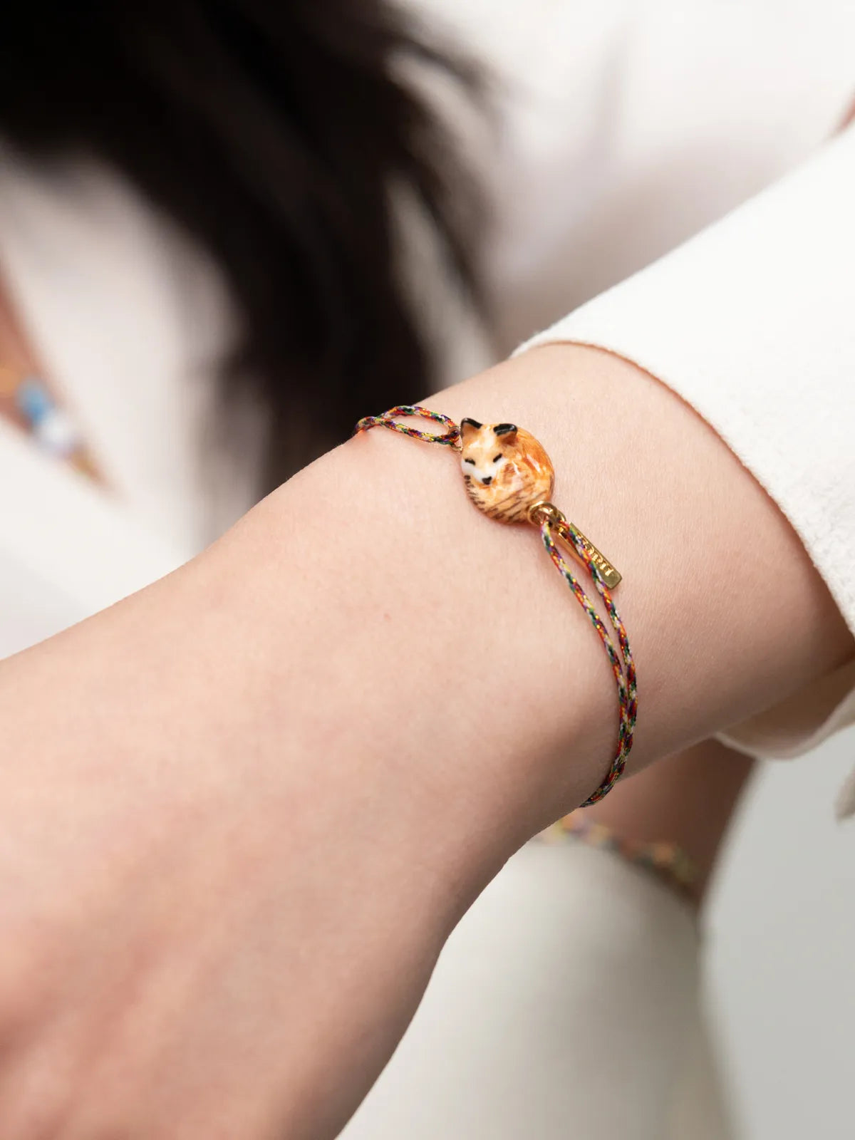 Multicolored fox porcelain charm bracelet – NACH BIJOUX
