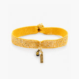 Orange bee elastic twistband bracelet