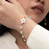 Jasmine bracelet and natural morganite beads - Jasmin et moi