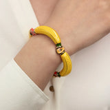 Fruit and yellow banana bead bracelet