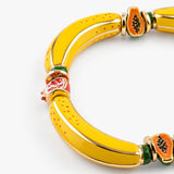 Fruit and yellow banana bead bracelet