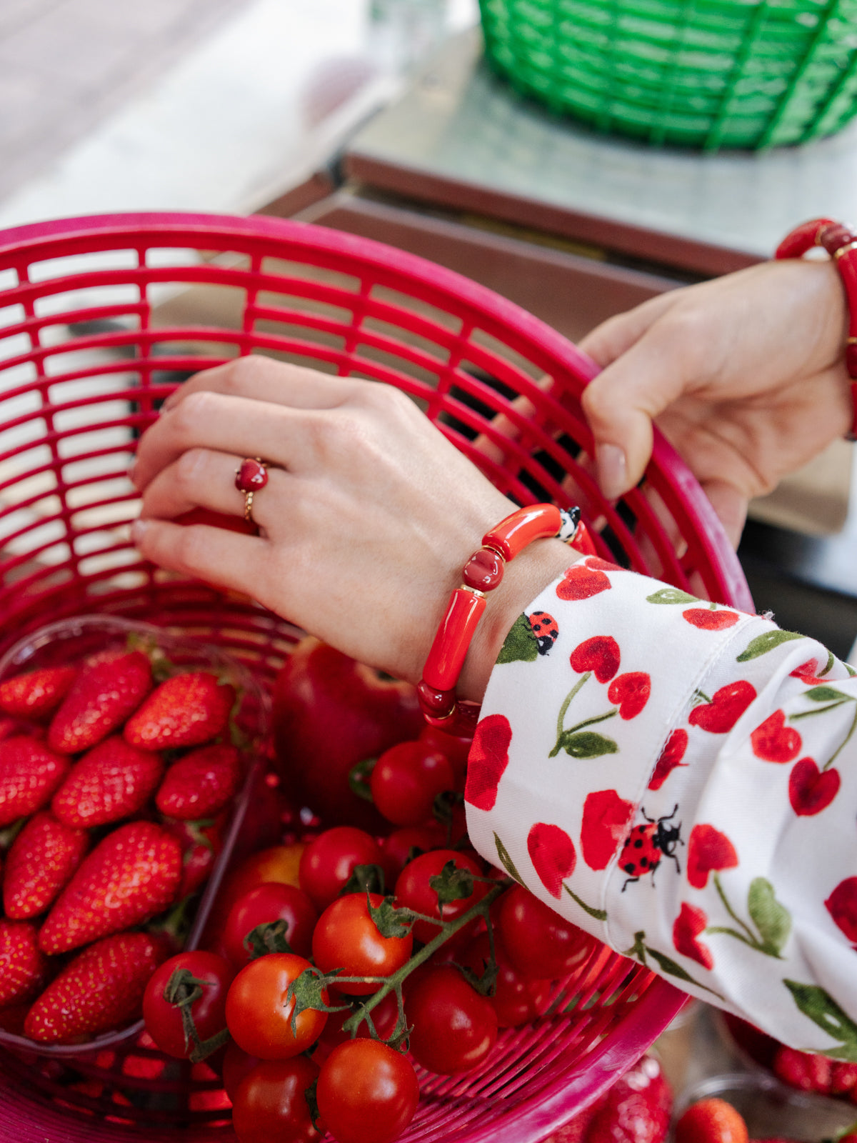 Heart pearl bracelet - Chérie Cherry