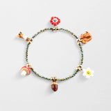 Forest hematite bead bracelet