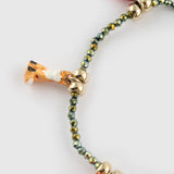 Forest hematite bead bracelet