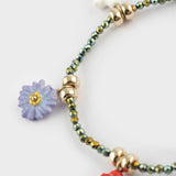 Anemone flower beaded bracelet