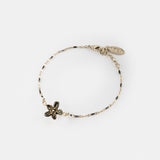 Bracelet perles fleur d'Erine noire