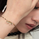 Bracelet perles et léopard