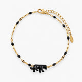 Beaded and panther bracelet