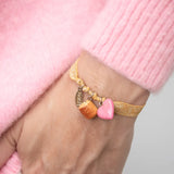 Bracelet twistband - Chocolatine et cœur
