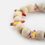 Bracelet oiseau diamant de Gould et perles