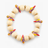 Gouldian diamond and pearl bird bracelet