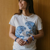 T-shirt Olga - Zèbres bleus