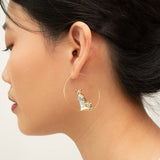 Large leopard print hoop earrings