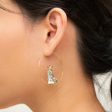 Large leopard print hoop earrings
