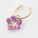 Mini purple hoop earrings - Sold individually