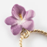 Mini purple hoop earrings - Sold individually