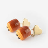 Puces d'oreilles coeur et chocolatine