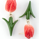 Boucles d’oreilles pendantes Tulipe
