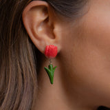 Boucles d’oreilles pendantes Tulipe