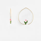Medium Creole Earrings Pink Tulip