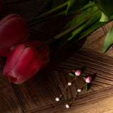 Tulip chain drop earrings