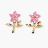 Boucles d’oreilles lys rose
