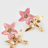 Boucles d’oreilles lys rose