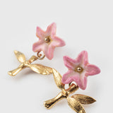 Boucles d’oreilles lys rose