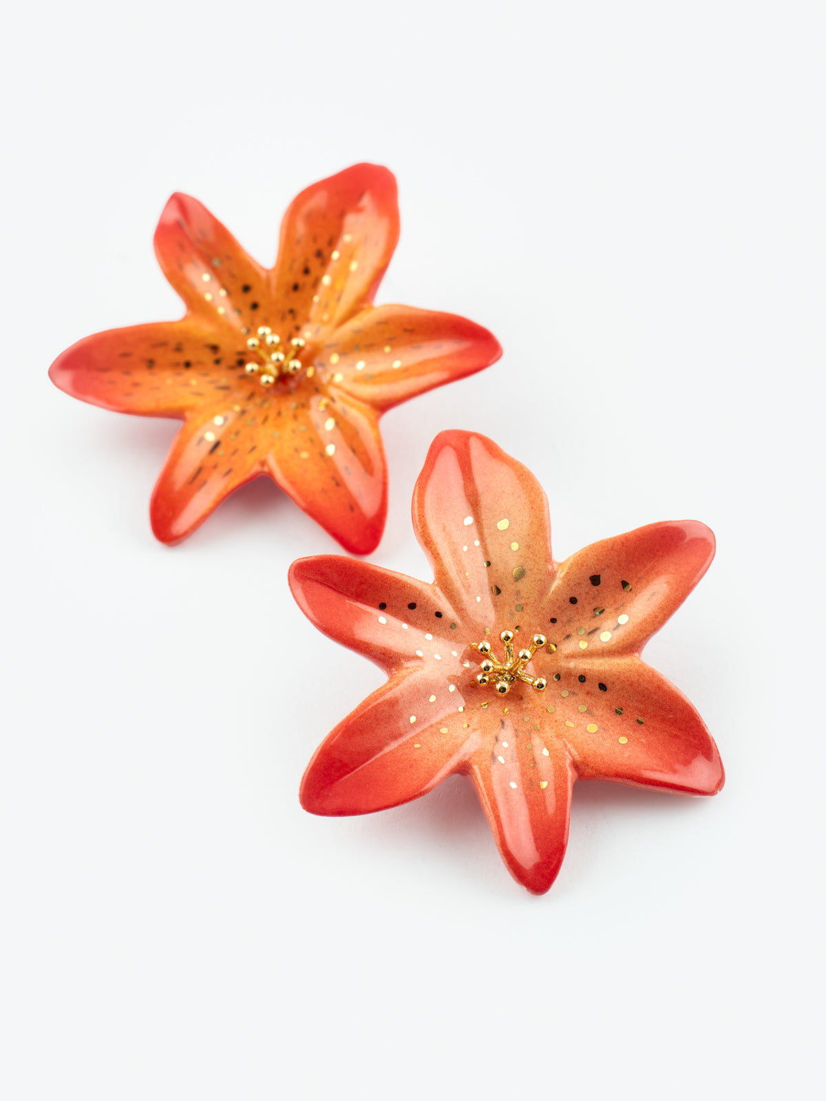 tiger lily earrings Tiger lily stud earrings – NACH BIJOUX