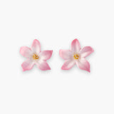 Boucles d'oreilles puces moyennes - Lys rose