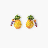 Gouldian diamond pineapple stud earrings