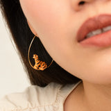 Créoles en porcelaine Crazy Tiger