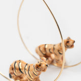 Créoles en porcelaine Crazy Tiger