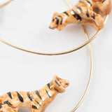 Créoles en porcelaine Crazy Tiger