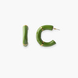 Boucles d’oreilles créoles bambou vert