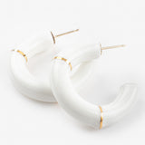 Boucles d’oreilles créoles bambou blanc