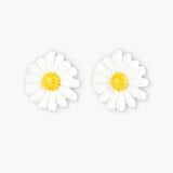 Boucles d'oreilles puces - maxi marguerite