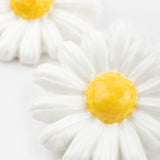 Boucles d'oreilles puces - maxi marguerite