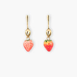 Boucles d'oreilles pendantes cuillère et fraise