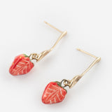Boucles d'oreilles pendantes cuillère et fraise