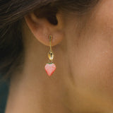 Boucles d'oreilles pendantes cuillère et fraise