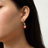Boucles d'oreilles pendantes cuillère et fraise