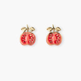 Boucles d'oreilles puces - tomate